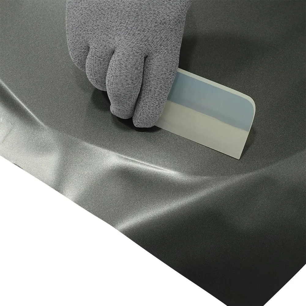 Car Sticker Matte Metallic Selenite Grey Vinyl Wrap Film Color Change Film Bubble Free Decals Car Accessories Interior Exterior view 2