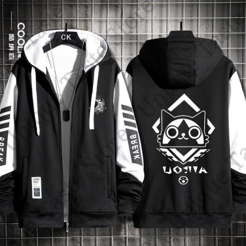 Monster Hunter World Hoodie Zinogre Velkhana Nergigante Hunters Guild Emblem Print Hoodies Thick Autumn Zip Up Sweatshirt Jacket - view 5