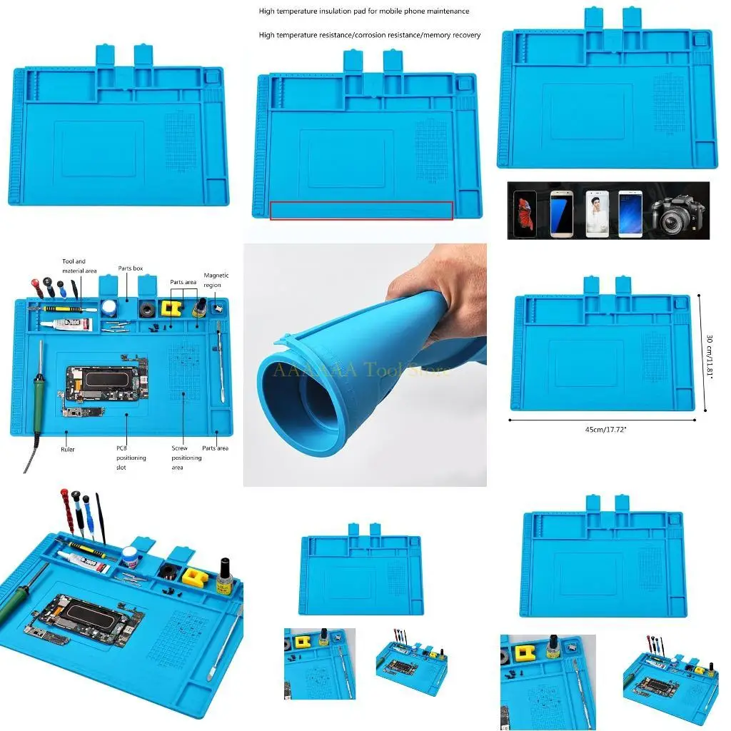A2BE Heat Insulation Silicone Pad Desk Mat Maintenance Platform For BGA Soldering