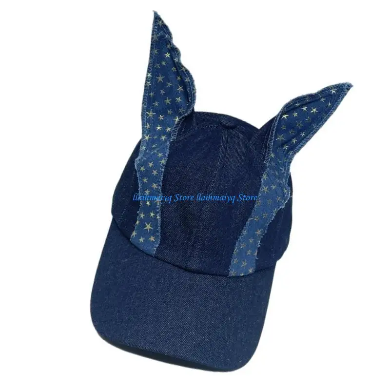 

573B Unique Dobermann Baseball Hat for Idol Concert Shows Headwear with Ear