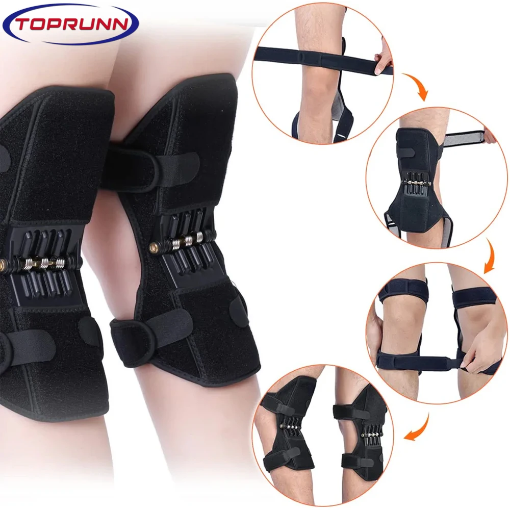 

1Pair Knee Protection Booster,Knee Brace Joint Support Spring Knee Stabilizer Pad,Knee Brace for Sports Training Squat,Climbing