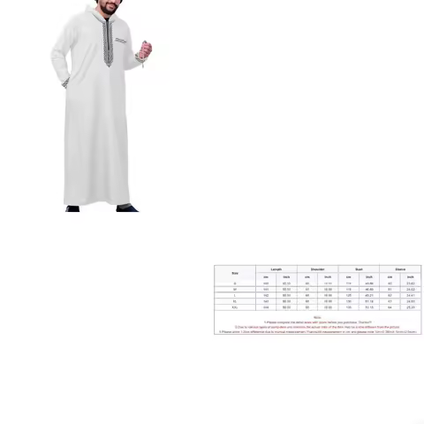 Y3NE Mens Muslims Ramadans Dress Abaya Party Evening Gown Robe Prayer Garment Shirt