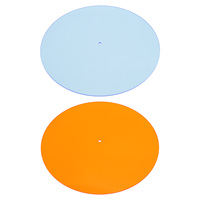 300x300mm Turntable Mat Transparent Acrylic Reduce Static Dust Noise Record Platter Slipmat for 12 Inch Vintage Record Player