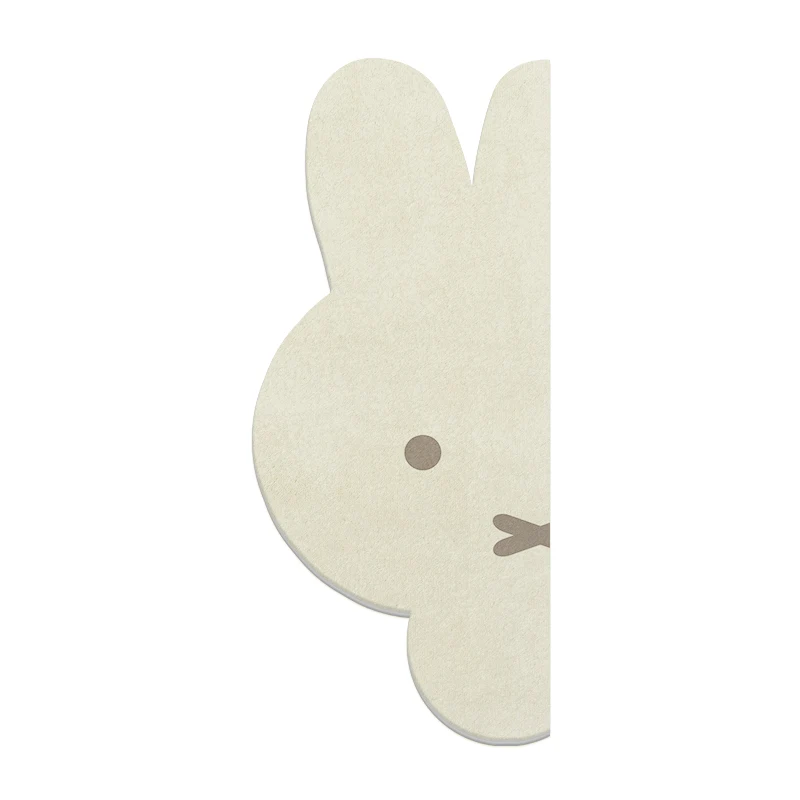 VIKAMA لطيف الأرنب الفتيات Heartfelt السرير البساط لعبة لينة غرفة نوم دراسة خزانة غرفة الكرتون مخطط السجاد ديكور المنزل