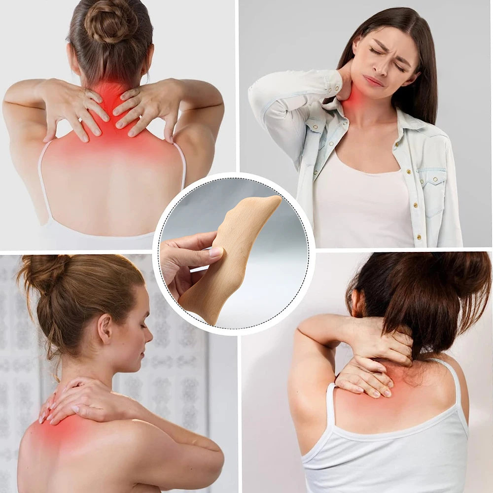 Gua Sha Massagegerät, Holztherapie-Massagegerät, Anti-Cellulite-Massagegerät zur Lymphdrainage, Schabebrett zur Körperformung