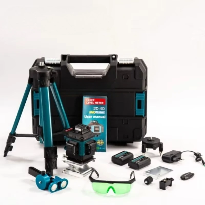 デジタル16ライン4Dグリーン卸売レーザーレベル自動水平調整360度回転レーザーレベルコンボ