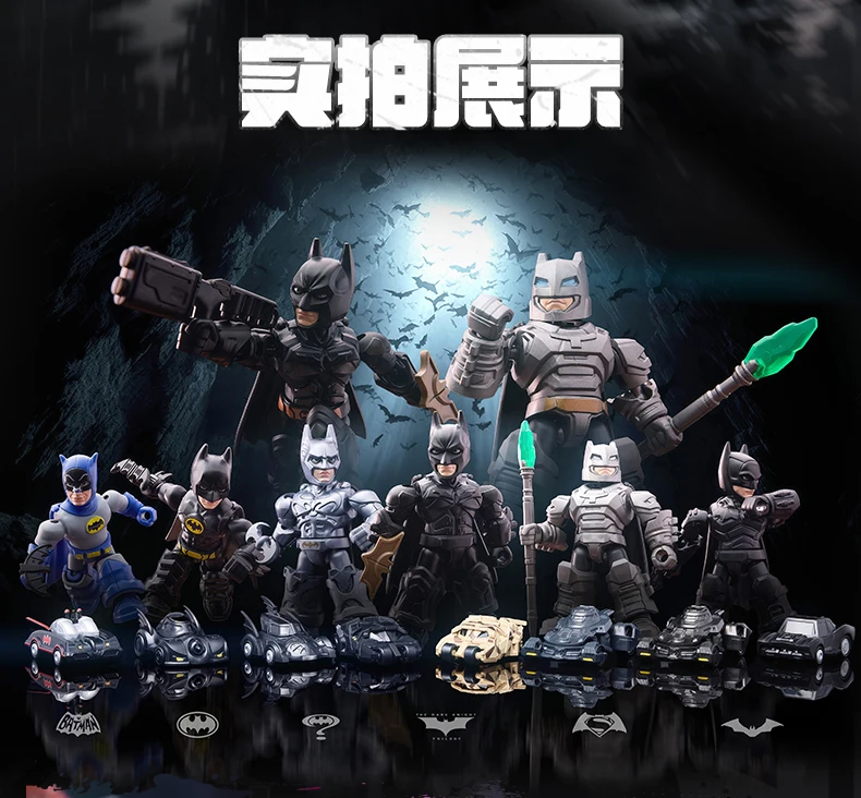 Genuine Blokees DC Marvel Hero Batman Star Edition Series Blind Box Toy Batman Motorcycle Collectible Perfect Christmas Gift