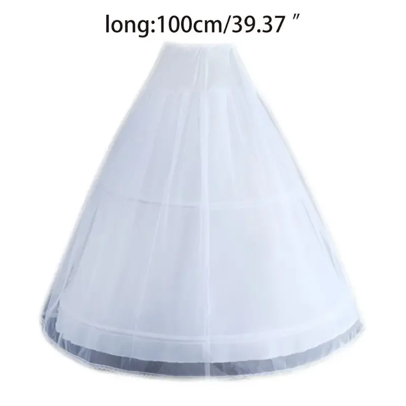 Real Photo In Stock Ball Gown Petticoat Tulle Petticoat 4 Hoops Wedding Accessories Crinoline Petticoat for Wedding Dress