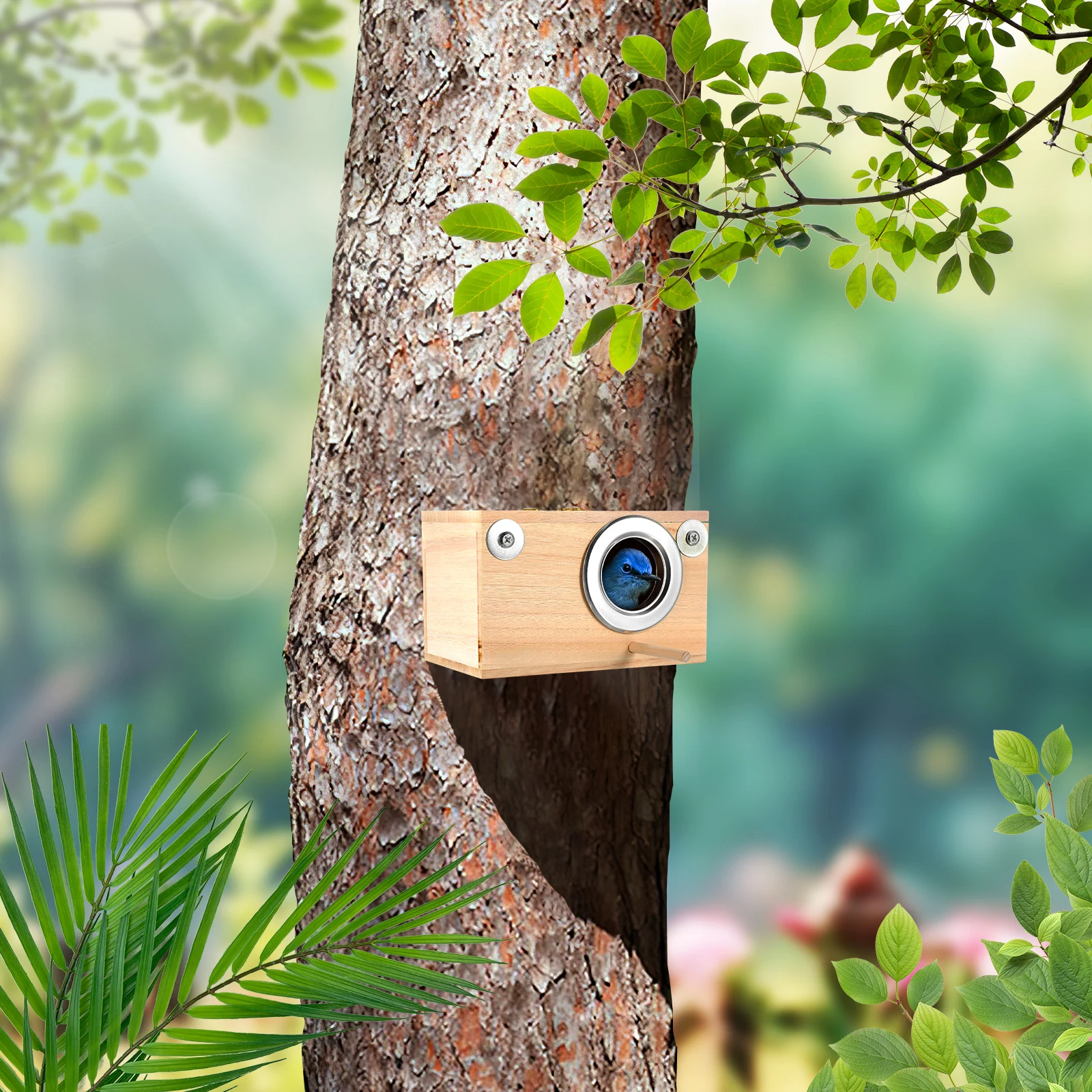 

Bird Breeding Box Warm Nest for Cockatiel House Incubator Durable Wood Bird Supplies Prevent Egg Rolling Encourage Natural
