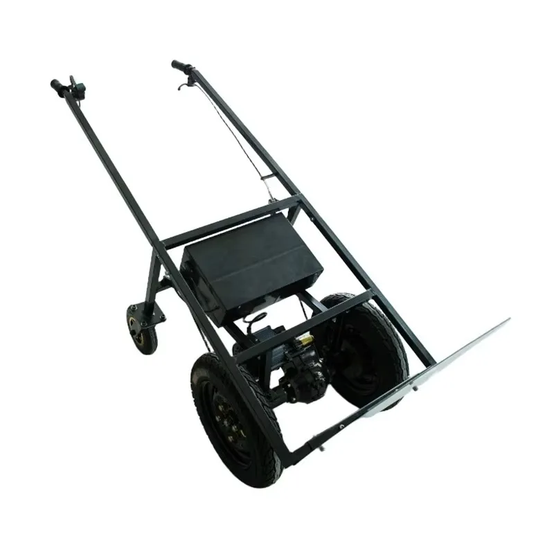 Electric Hand Truck for Construction Site Concrete Transport Vehicle Platform Hand Trolley Cart Heavy-Duty Moving Aid