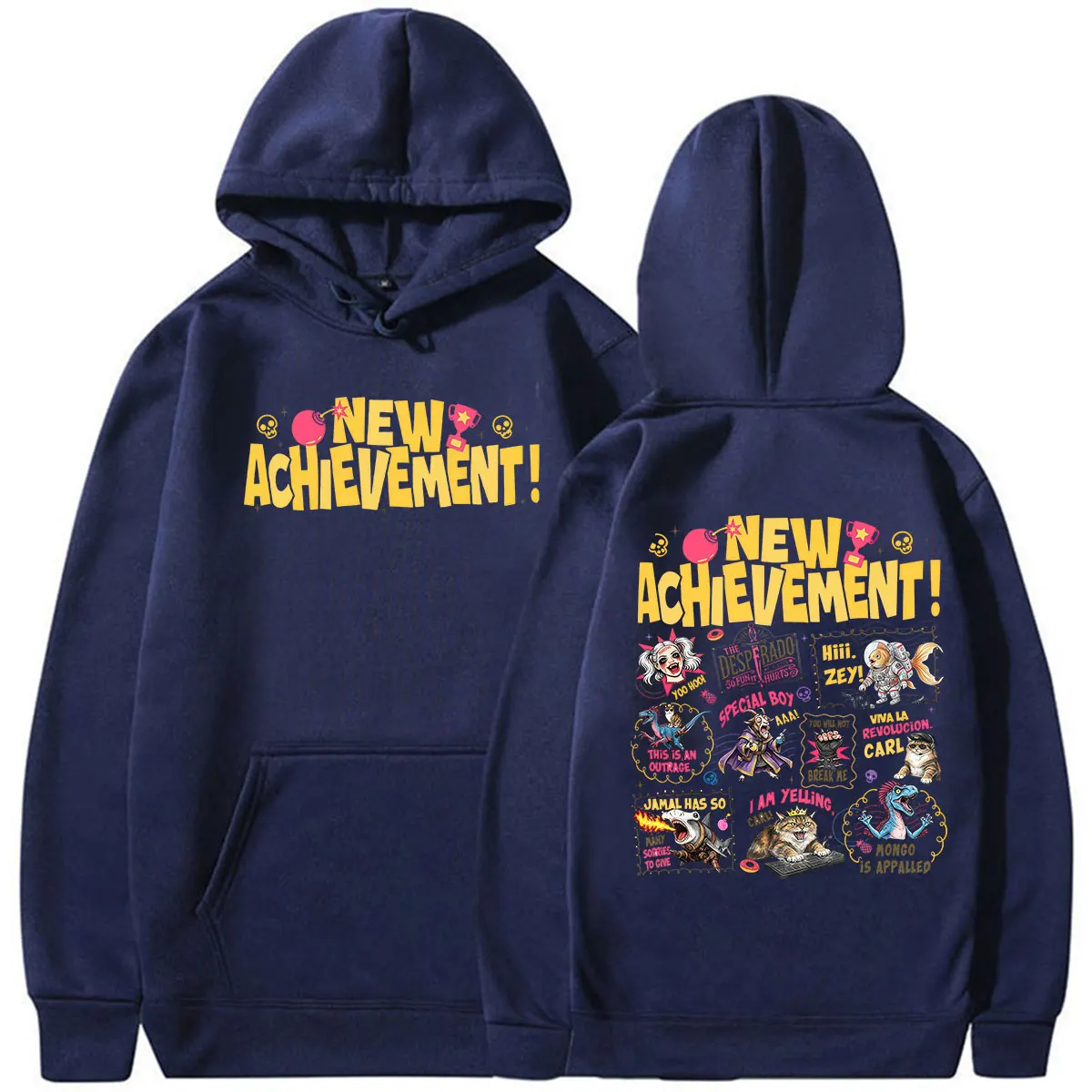 Neuer Achievement Dungeon Crawler Carl Hoodie Princess Donut Game Pullover Sweatshirt für Männer und Frauen Vintage Langarm Mode Kapuzenpullover – Detail 15