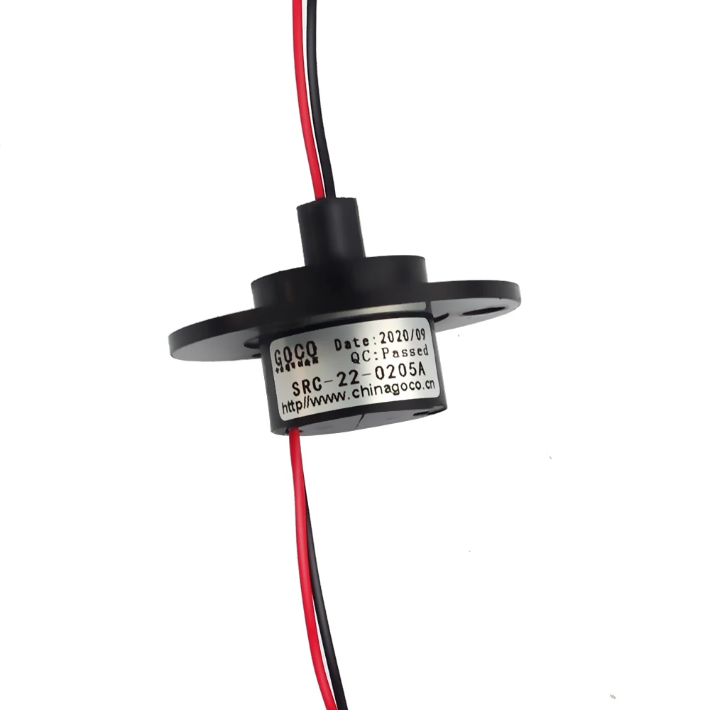 Wind Power Slip ring 2-way 5a, each ring current 5a, rotating dining table slip ring wire diameter 1.3mmSRC-22-0205A