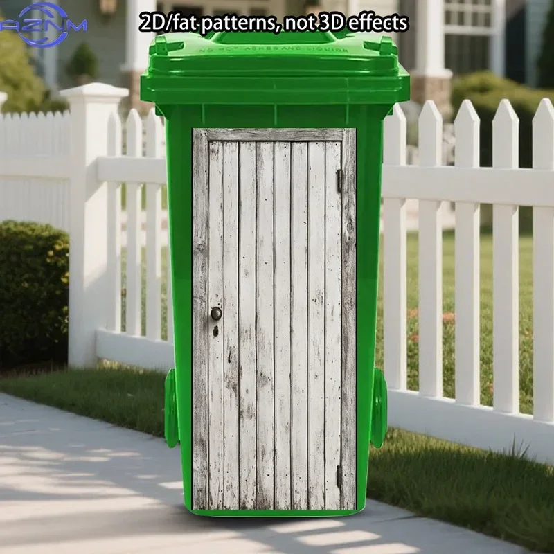 Waste Container 2D Printed Decor Decal Pattern Art Ornament for Household Bin
