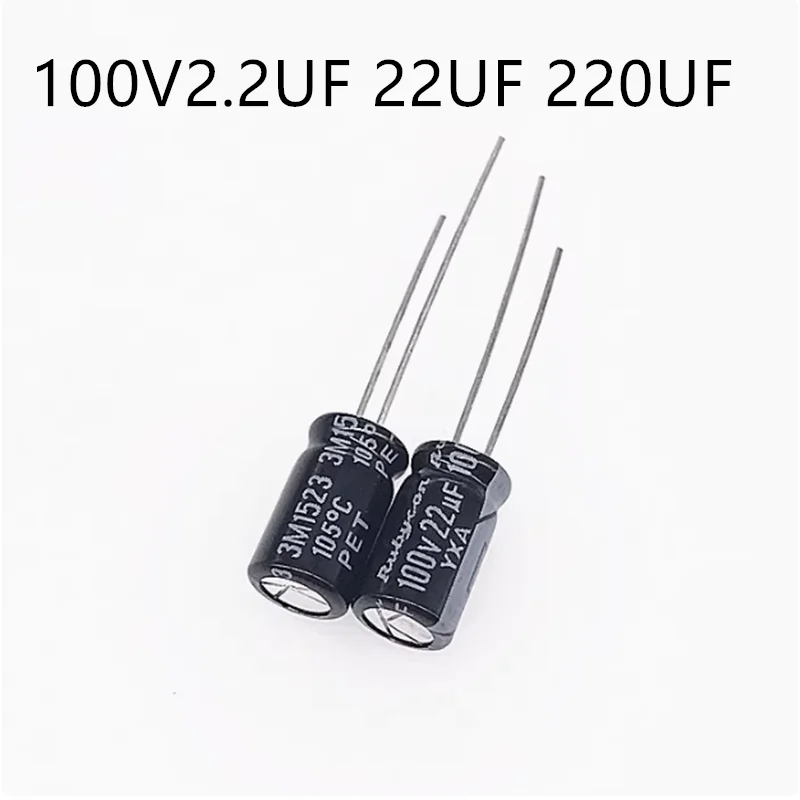 10PCS 100V 2.2UF 22UF 220UF 3.3UF 33UF 330UF 120UF 150UF 18UF 180UF 4.7UF 47UF 470UF Electrolytic Capacitor   esp32