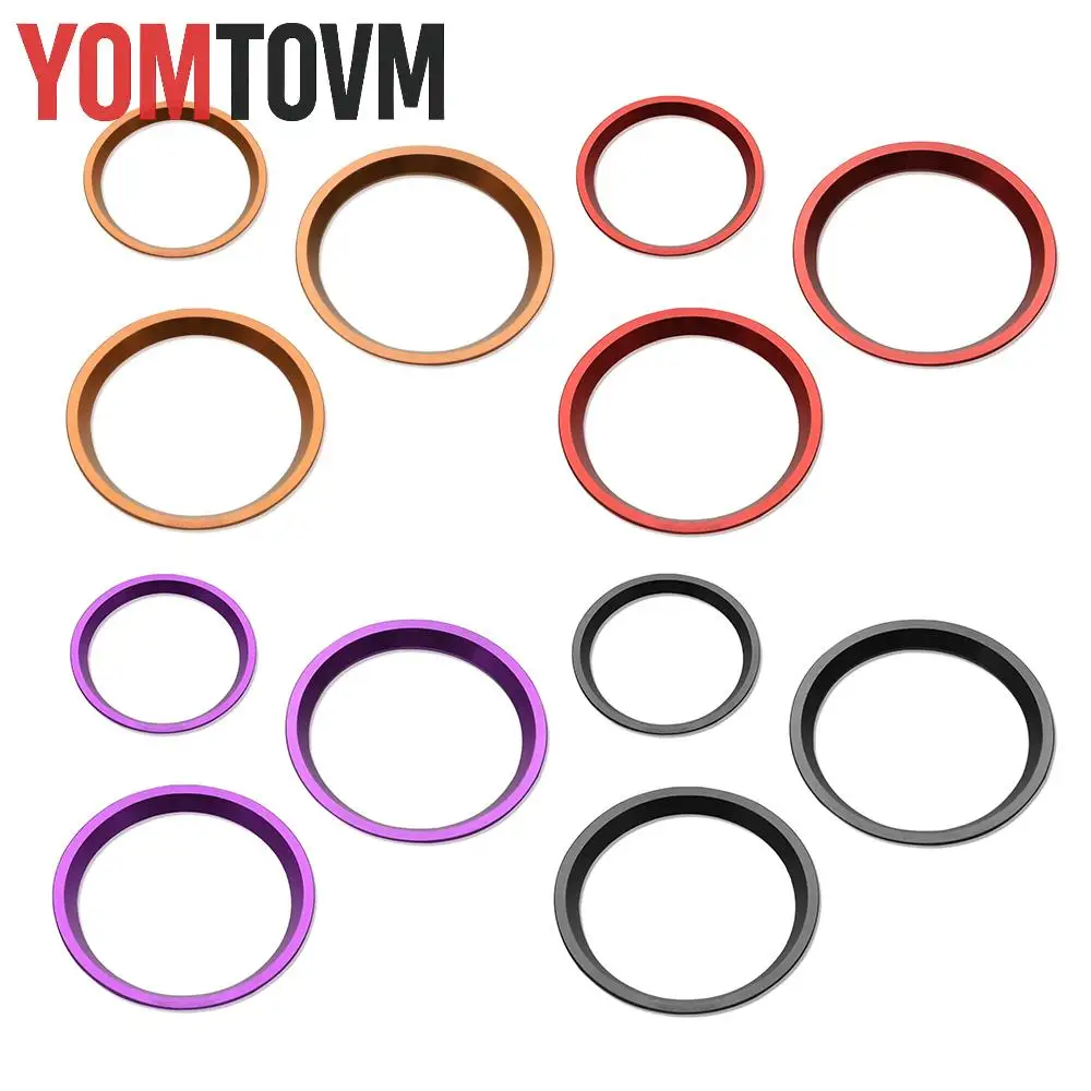 

3 шт., оранжевый, красный, черный, алюминиевый набор ручек управления климат-контролем переменного тока, набор колец для Subaru Forester Crosstrek Impreza 2017-2022