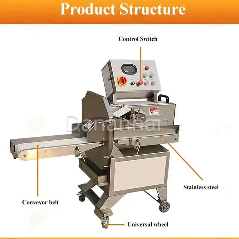 Fully Automatic Meat Cutting Machine for Kitchen Slicer for Frozen Cooked Meat Hot Selling Food Processing Equipment