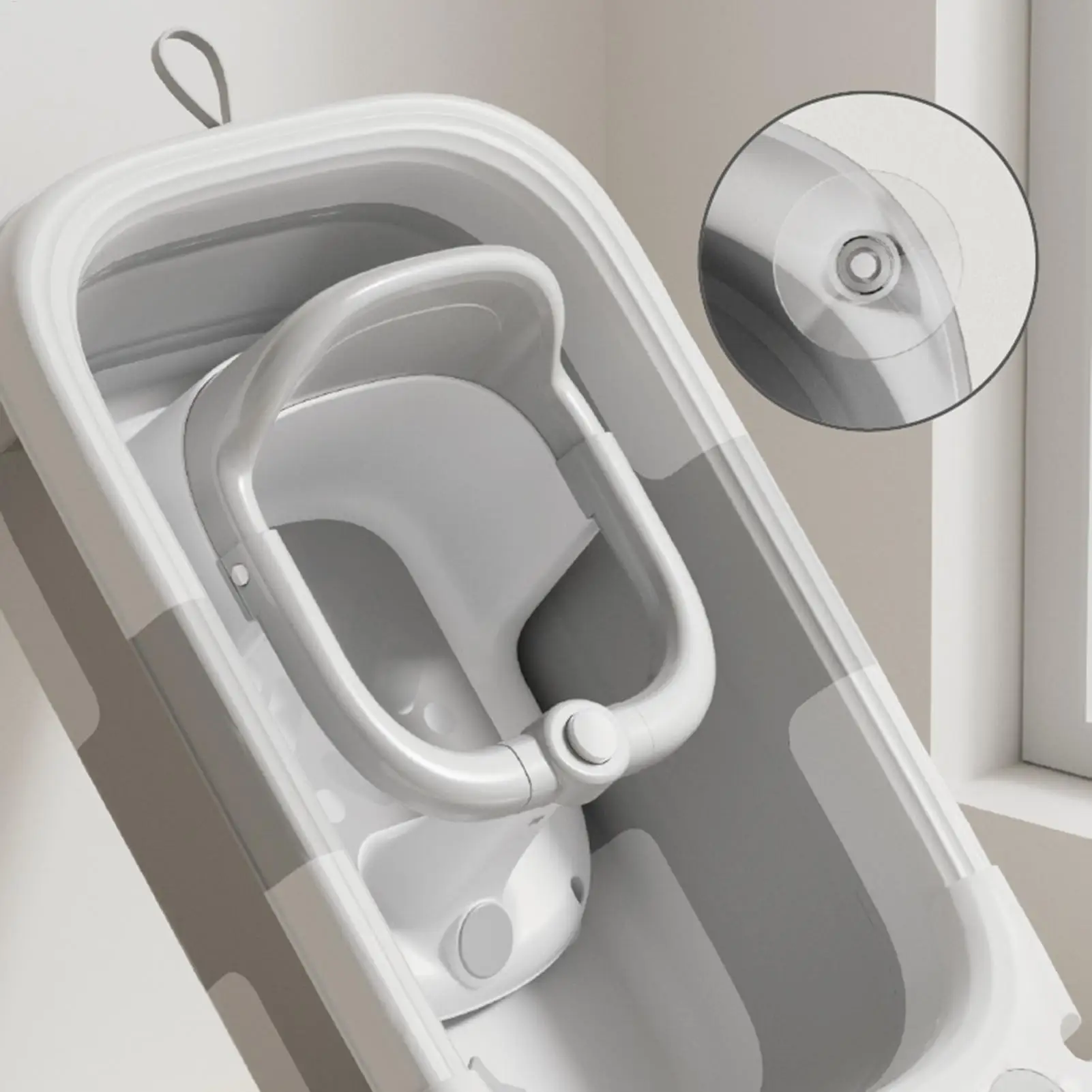 

Baby Bath Seat Sit Up Portable Toddler Bathing Chair Quick-Drain Baby Bath Support Non-Slip Seat For 1-3 Years Old Bathroom
