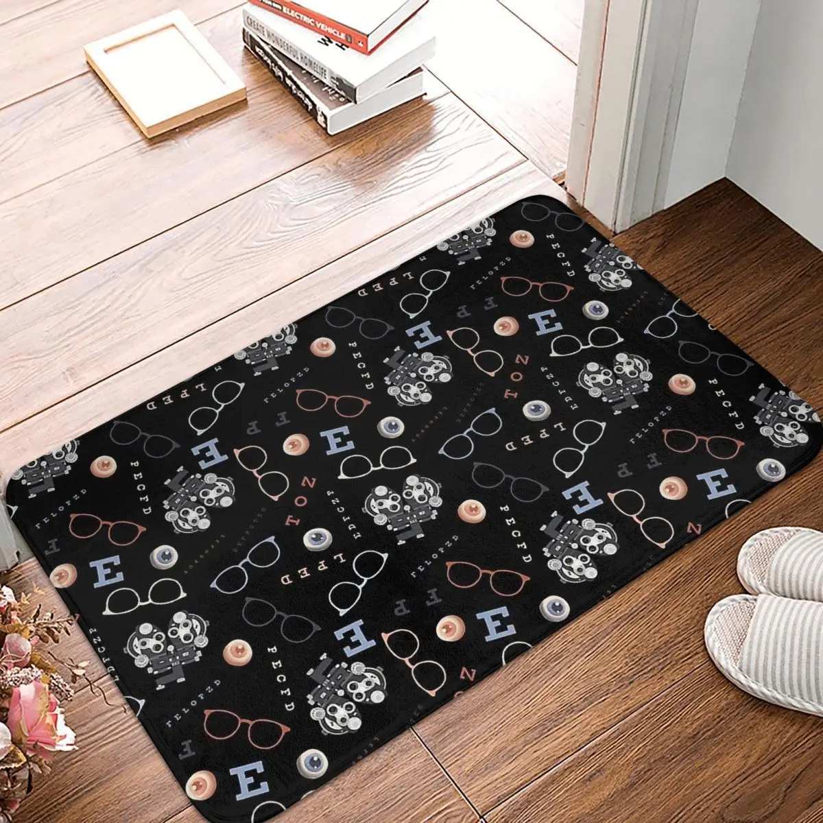 Bedroom Mat Optometry On Black Doormat Living Room Carpet Balcony Rug Home Decor