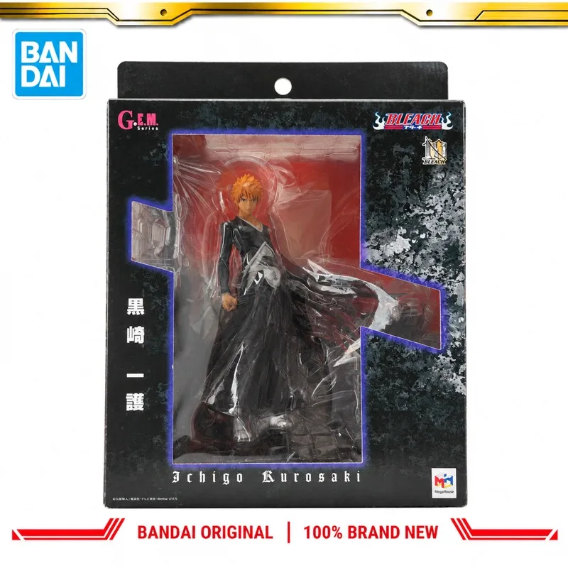 In Stock Bandai Original Megahouse Bleach Kurosaki Ichigo Action Figure Model Doll Brand New Boxed Anime Characters Toys Model