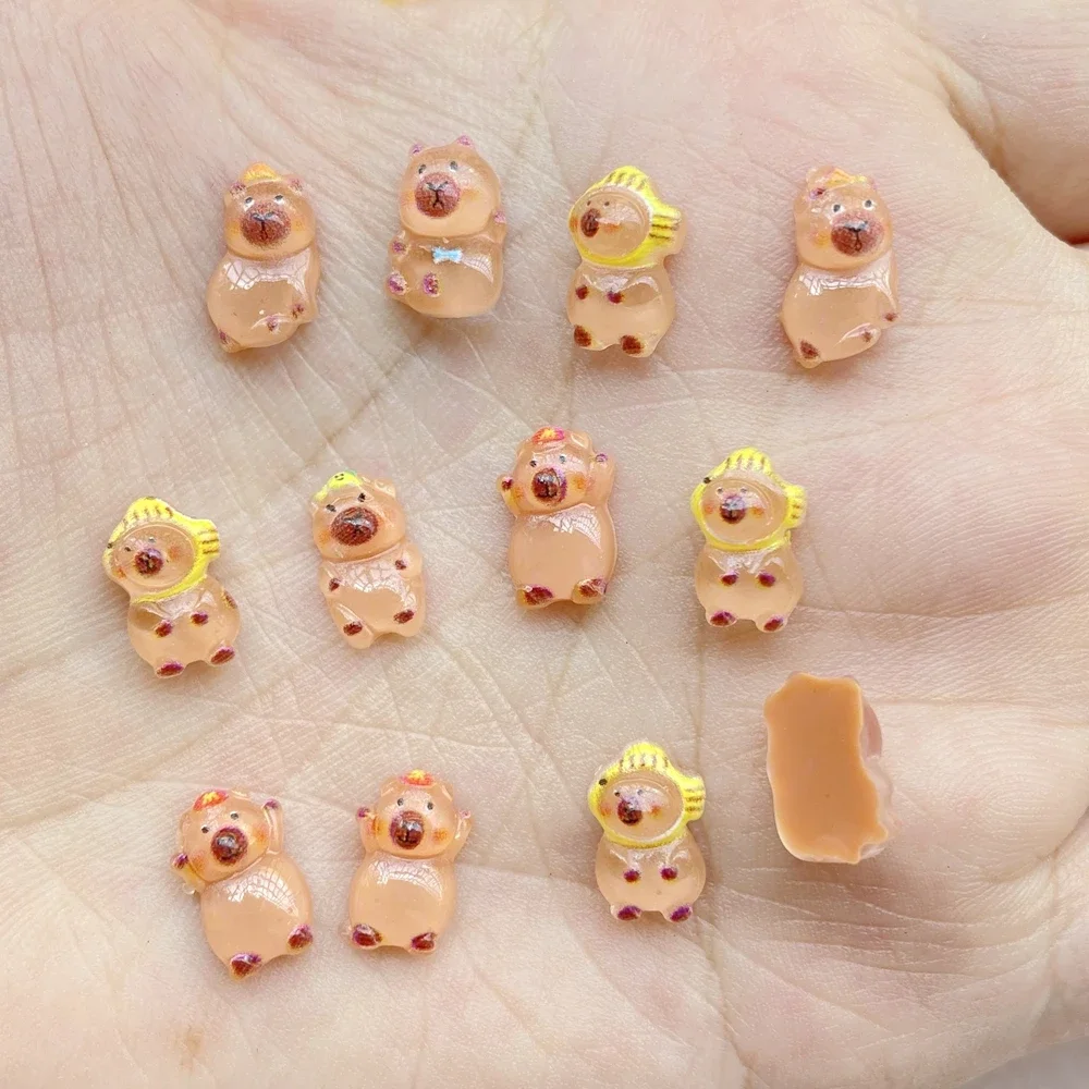 50Pcs New Cute Resin Little Bear Series Flat Back Free Shipping Ornament Jewelry Making Manicure Hairwear Accessories