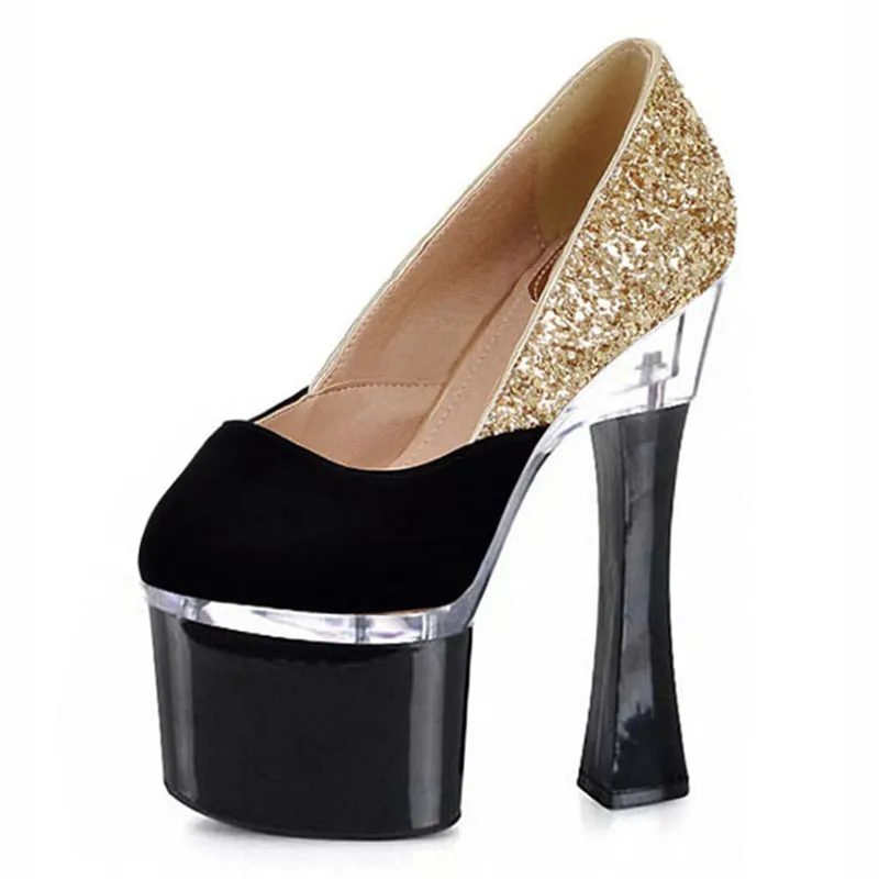 

Sexy fashion stage in the spring and autumn in high heels Ultra-high with sexy 18 centimeters tall with models