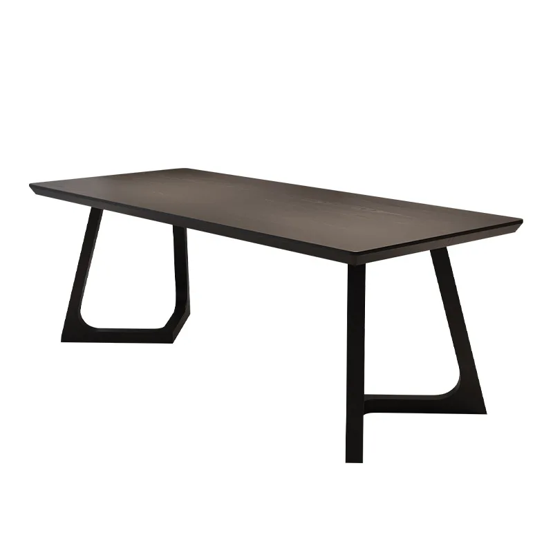 Wabi Sandy Wind Solid Wood Dining Table Chair Household Premium Rectangle Eating Table