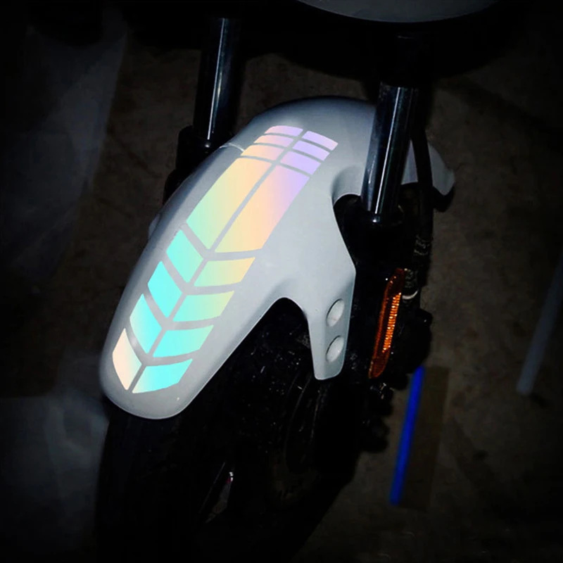 New Universal Motorcycle Reflective Stickers Car Motorbike Scooter Arrow Stripes  Decals Waterproof Warning Decoration