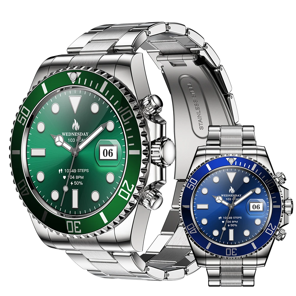 

Luxury Business Smart Watch Bluetooth Call Music Sport Sleep Heart Rate Fitness Tracker Men's Smartwatch For Android IOS Phone