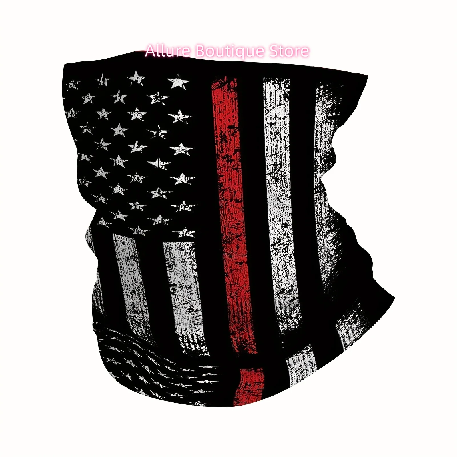 Thin Red Line, Flag Print Scarf, Multi-Functional Mask And Neck Mask, Suitable for Outdoor And Unisex Headscarves, Family Gather