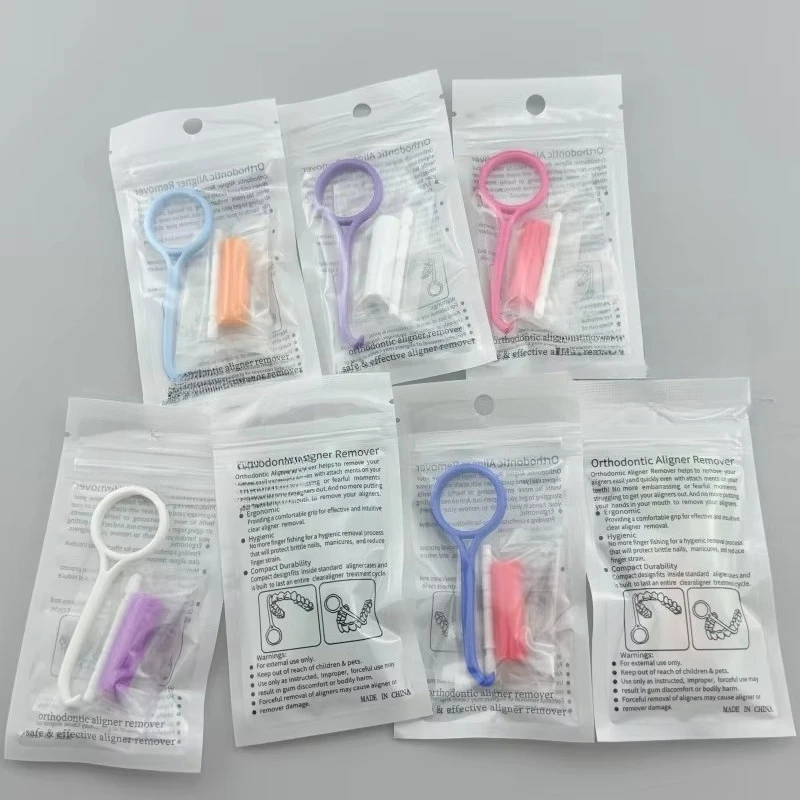 50Sets Dental Invisible Brace Extractor Removal Tool Orthodontic Aligner Chewies Tray Seaters Plastic Hook Beauty Health Care