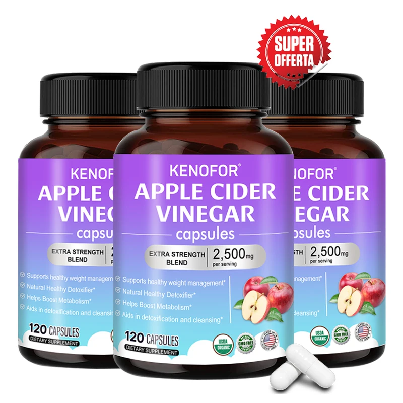 

Kenofor Apple Cider Vinegar Capsules, Ketogenic, Digestion, Purification, Immunity - Weight Management