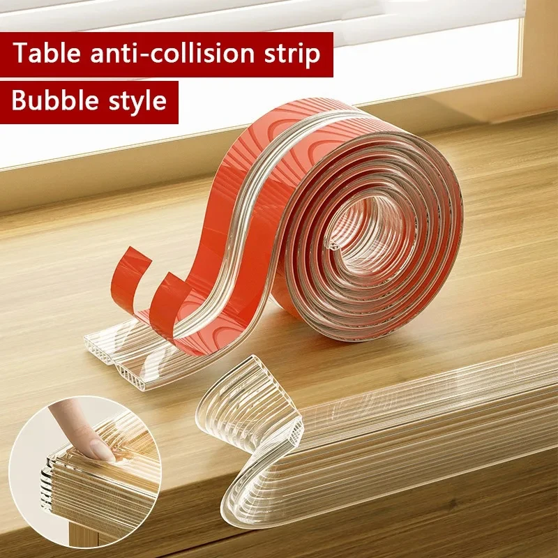 1M Nieuwe Bubble Transparante Kinderen Anti-Collision Strip Salontafel Randen Siliconen Anti-Collision Ring Beschermende hoek