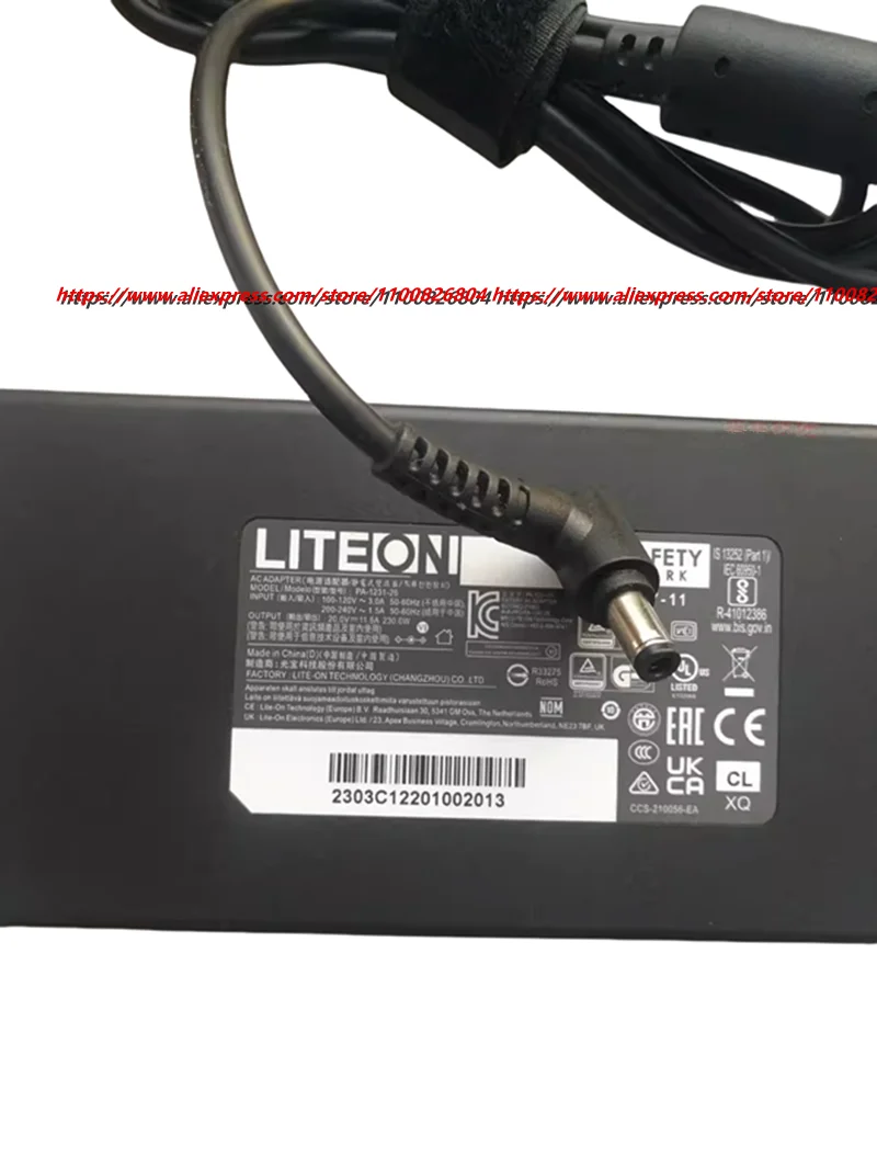 Genuine LITEON PA-1231-26 20V 11.5A 230W 5.5x2.5mm Laptop AC Adapter For HASEE MSI Laptop Power Supply Charger