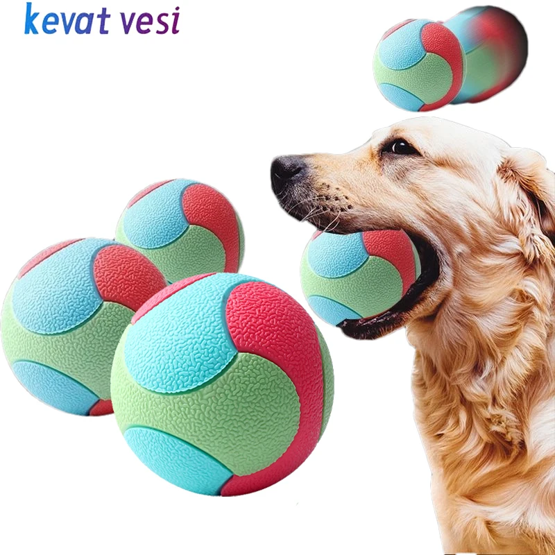 

Dog Ball Toys Rubber Bite-Resistant Elastic Ball Dog Chew Toy Funny Puppy Trainning Teeth Cleaning Interactive Toys Pet Supplies