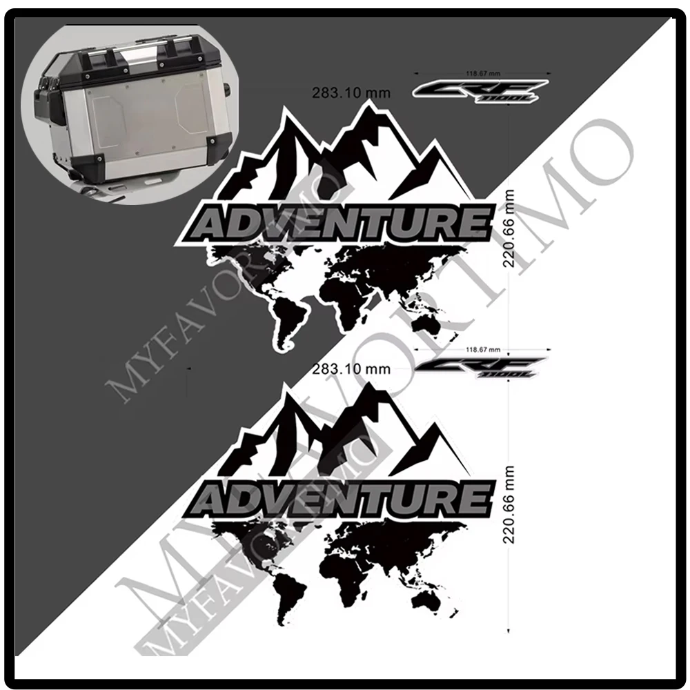 

Комплект алюминиевой коробки для мотоцикла, чехлы на багажник, наклейки для багажа, наклейки для Honda Africa Twin CRF1100L CRF 1100 Africa Twin 2019 --2022