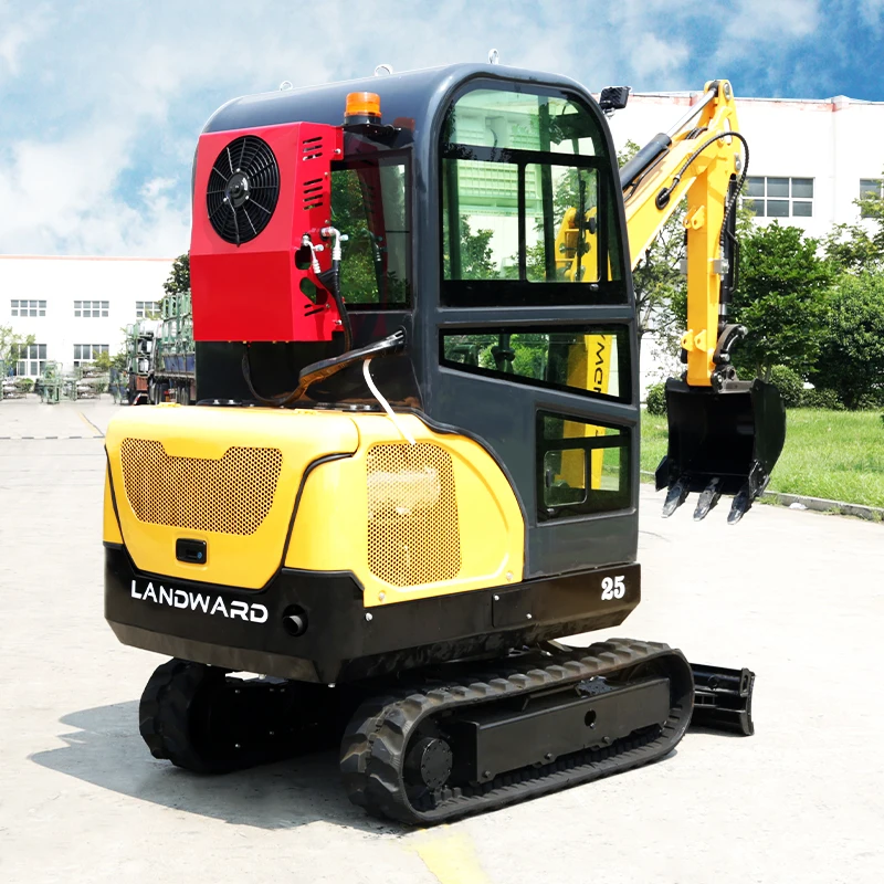 

LANDWARD Manufacturer Production Farm Use Mini Track Trencher 2.5 Ton Small Crawler Digger 1000 KG Excavator EPA Customized Sale