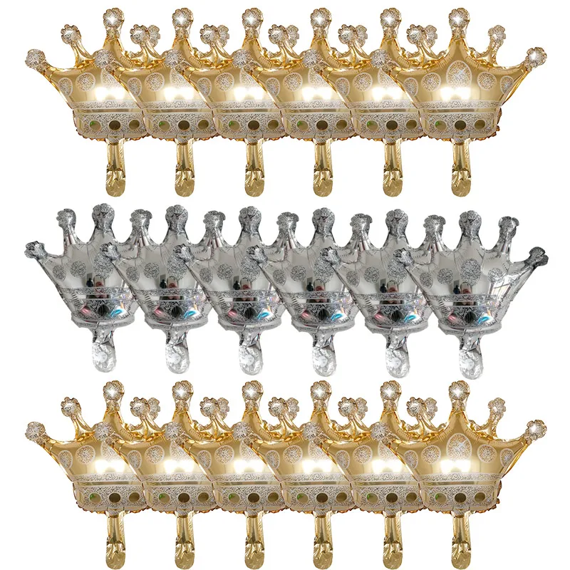 18PCS/PACK Size Crown Aluminum Film Balloon Party Decoration Set