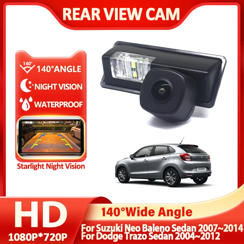Cámara de visión trasera de coche 1080P para Suzuki Neo Baleno Sedan 2007 ~ 2014 para Dodge Trazo Sedan 2004 ~ 2012 visión nocturna impermeable