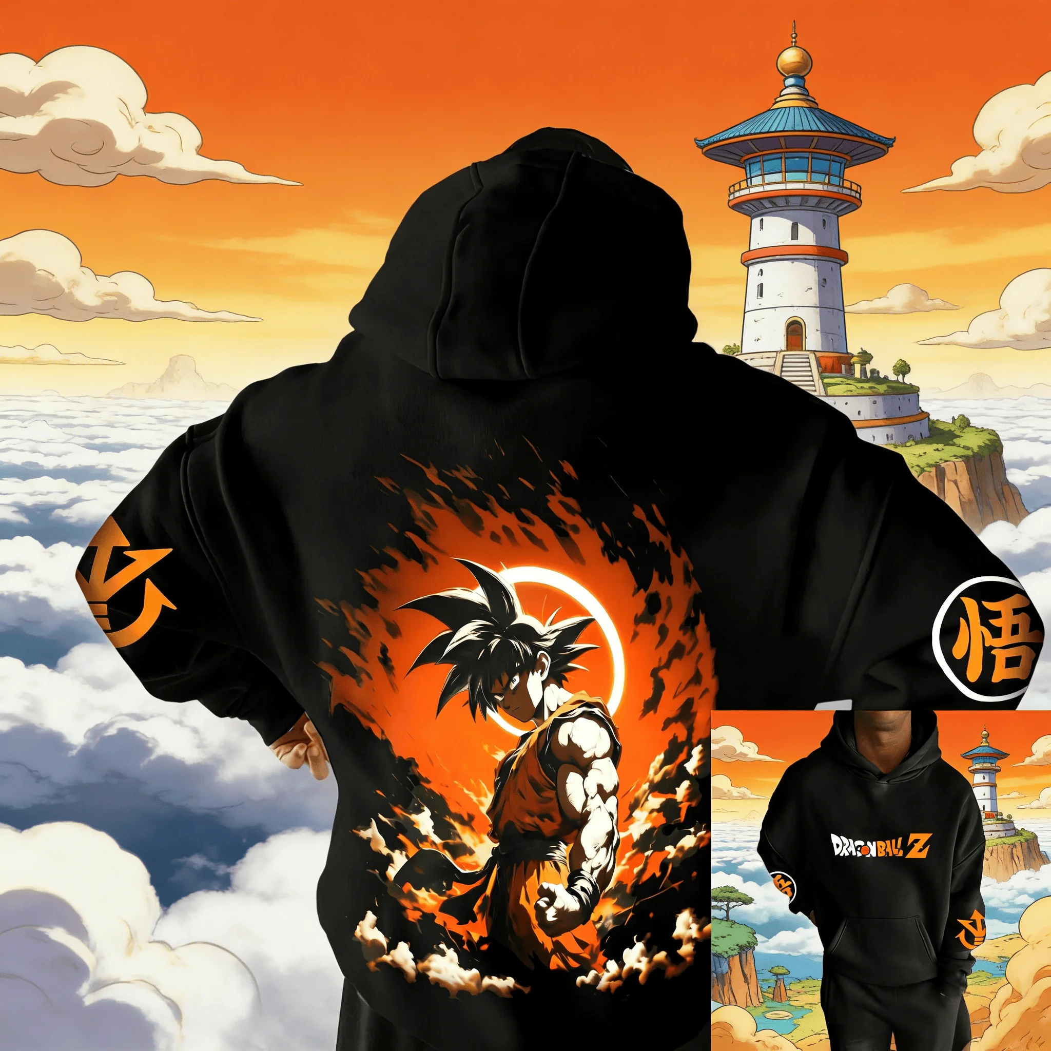2026 Sommer Dragon Ball Majin Vegeta Goku Print Hoodie Herren Oversized Lässiger Kapuzenpullover Anime Locker Sitzender Unisex Weicher Oberteil