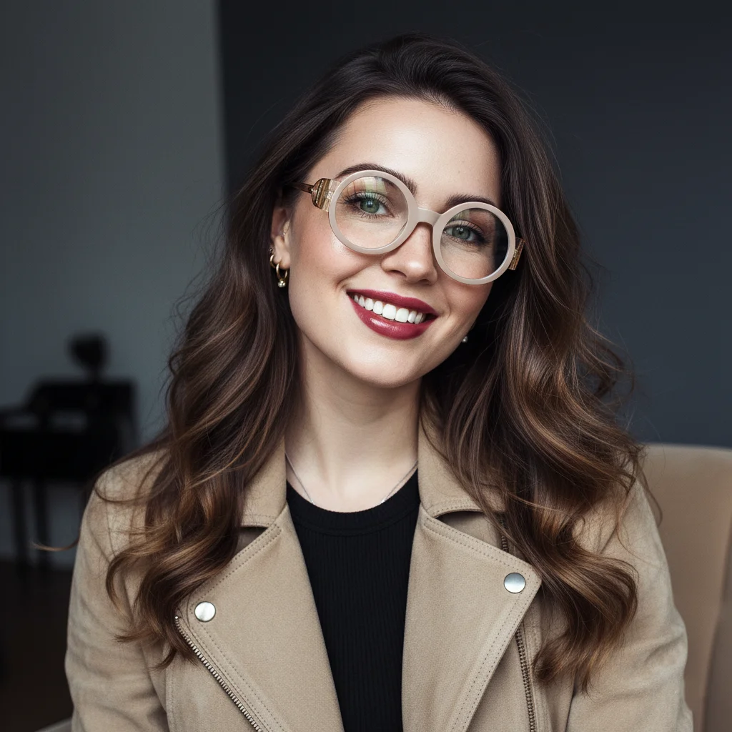 Stilvolle, runde, blaues Licht blockierende Brille, rutschfeste, gebogene Bügel, Nasenpads mit zwei Brücken für Damen und Herren