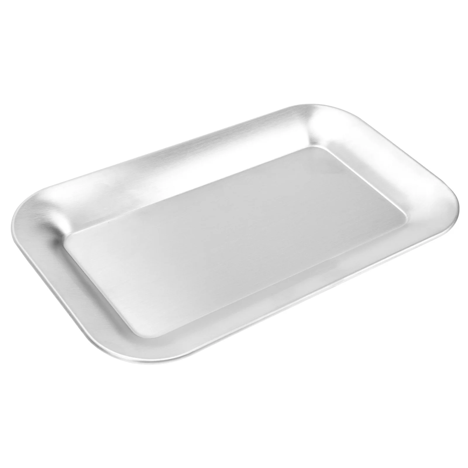 

1pc Stainless Steel Serving Tray Multifunctional Anti-Scald Food Holder For Home Hotel Restaurant Use Metal Tea Snack Bowl