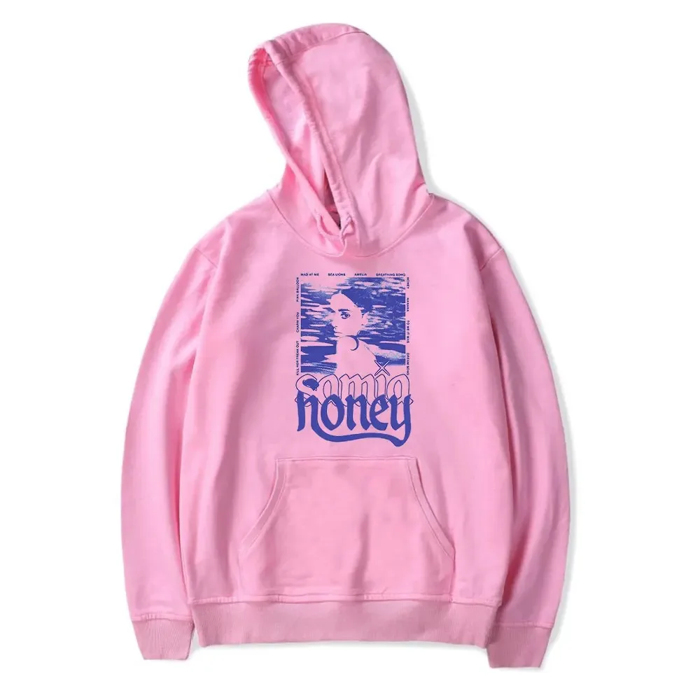 Samia Honey Hoodie para homens, moletom para mulheres, pulôver masculino, manga comprada, 2024