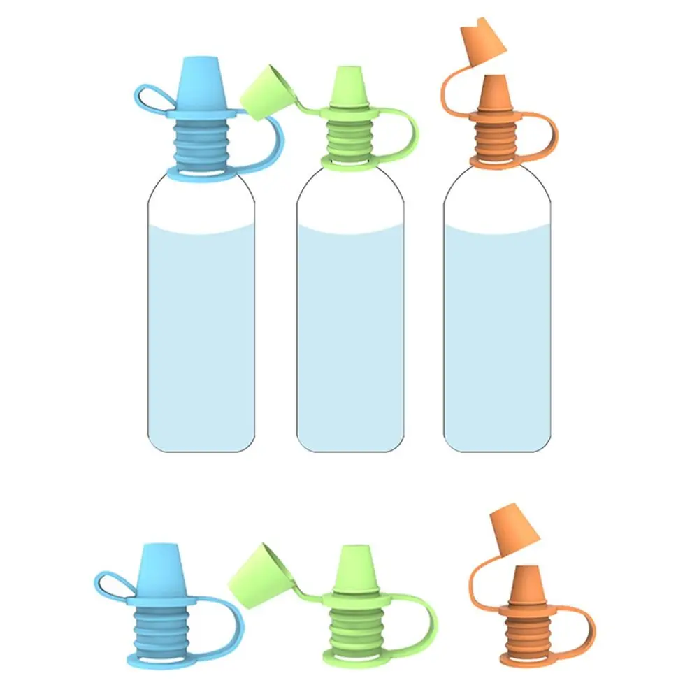 No Spill Silicone Bottle Top Spout Cream Color Flow Control Drinking Tube Adapter Leak Proof Bottle Replacement Lid Baby