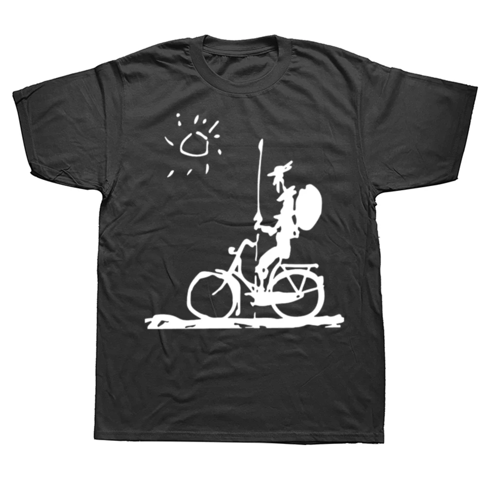 Camisetas divertidas de Pablo Picasso Don Quijote para hombre, camisetas 100% de algodón con cuello redondo, camisetas de manga corta para montar en bicicleta, ropa de cumpleaños