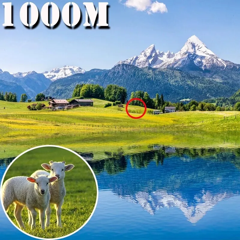 500X25 przenośny Zoom HD 5000M/50000M lornetka teleskop potężny składany widok na duże odległości polowanie odkryty Camping sport