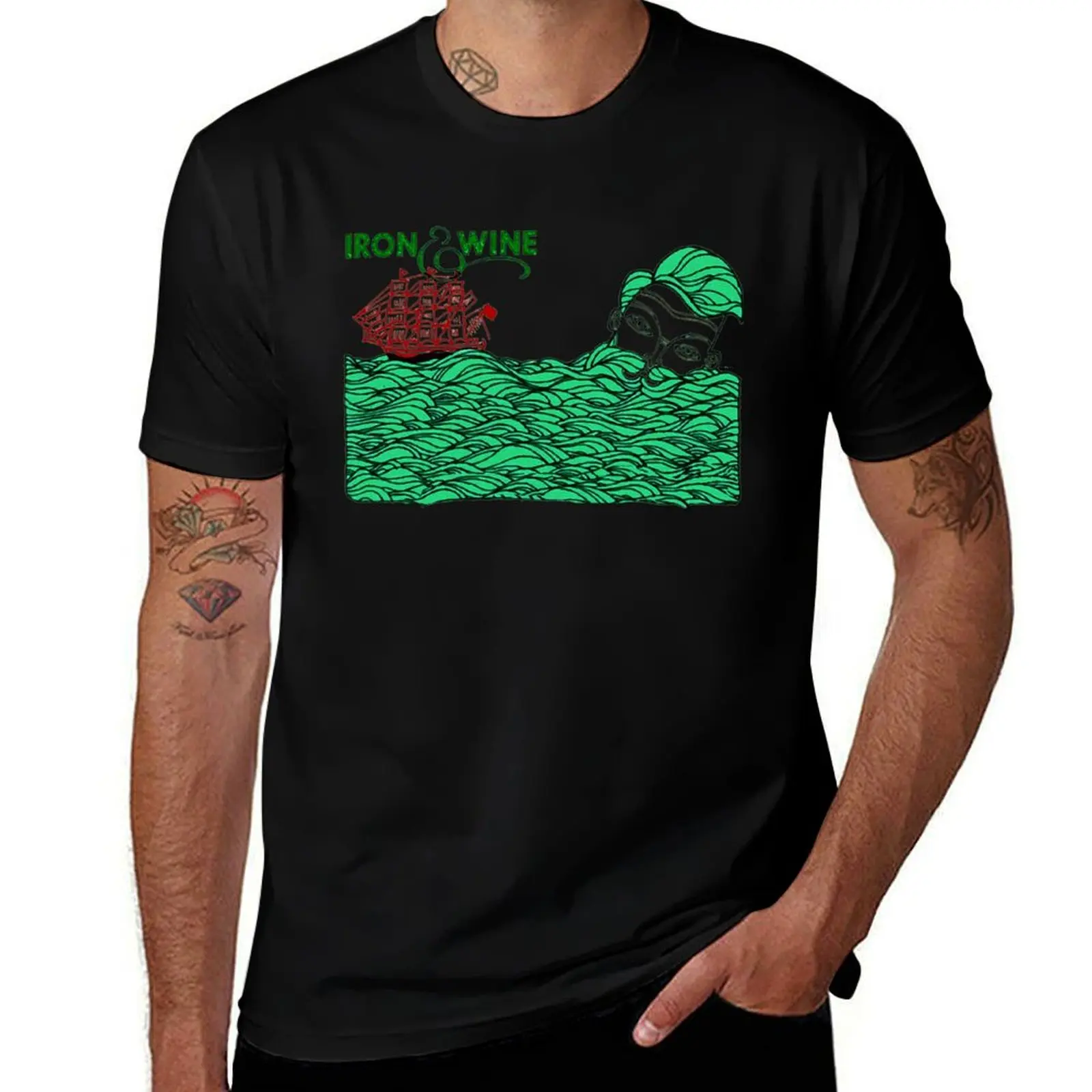 

Iron Wine Band T-Shirt cotton graphic tees aesthetic clothes anime t shirts workout shirts for men