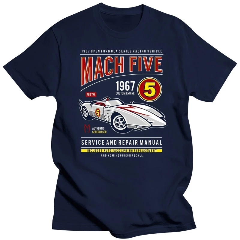 Speed Racer Mach Five Service Repair Manual T-Shirt Mens S-3XL Black New Hot 2018 T Shirt Short Sleeve Basic Tops Top Tee