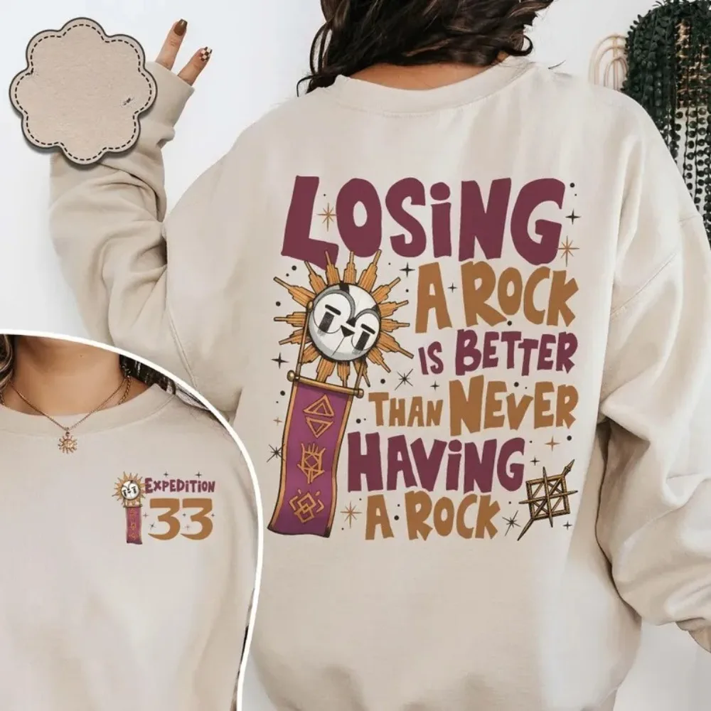 Closing A Rock Sweatshirt Expedition 33 Hoody Gaming Esquie Sweater Clair Obscur Video Game Gamer Gifts Winter Clothes Women