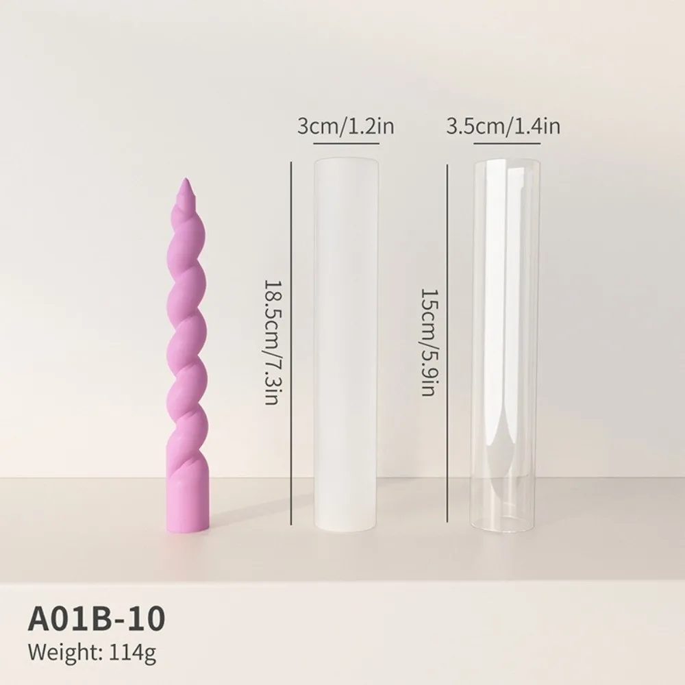 Gifts Handmade Long Taper Candle Silicone Mold DIY Heat Resistant Cylinder Candle Making Mold Reusable Candle Tool
