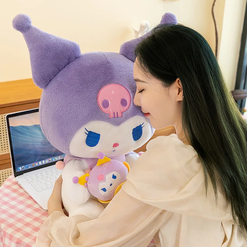 

Sanrio 60cm Anime Cartoon Kuromi Plush Toy Doll Kawaii Ice Cream Series Big Size Soft Stuffed Throw Pillow Kids Birthday Gift